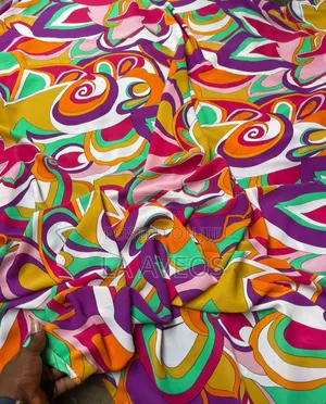 Luxury Printed Crepe Fabric
