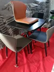 Modern Compact 4-Seater Dining Set - Black Tabletop - 1