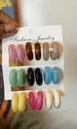 9 Pairs Acrylic Hoop Earrings Set - C-Shaped - 2