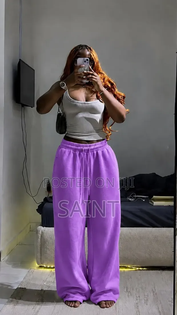 Heavy Palazzo Joggers - 100% Cotton - 1