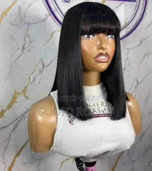 Healthy Hair Full Fringe Straight Wig