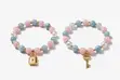 Kayan Hannu na Masoya/Abokai - Pink, Blue, White Beads - 1