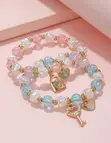 Kayan Hannu na Masoya/Abokai - Pink, Blue, White Beads - 2