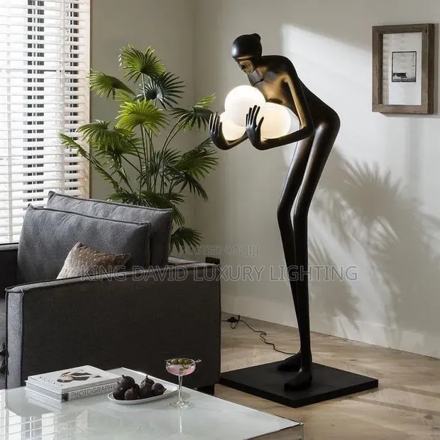 Modern Humanoid Sculpture Floor Lamp - 1
