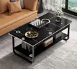 Rectangular Black Wooden Top Center Table - 1