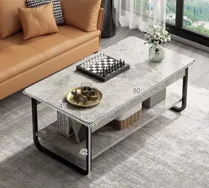 Rectangular Black Wooden Top Center Table