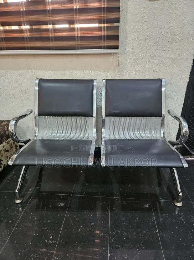 Neatly Used Heavy-Duty 2-Seater Reception Chair - 1