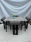 Home Interiors Marble Top Dining Table with 4 Seats - 1