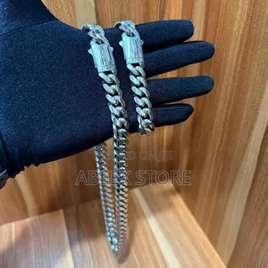 Cuban Chain and Bracelet Set
