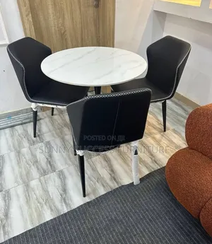 Round Dining Table with 3 Chairs