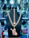 Cuban Chain Zirconia Iced Out Kayayyakin Wuyan Mata - 2