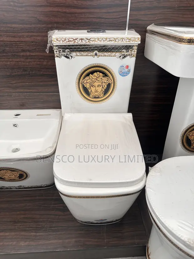 Versace-Styled Ceramic Water Closet - 1