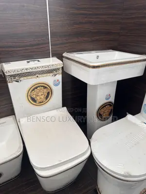 Versace-Styled Ceramic Water Closet