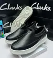 Clarks Men's Black Leather Slip-On Shoes - 2