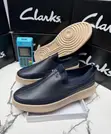 Clarks Men's Black Leather Slip-On Shoes - 3