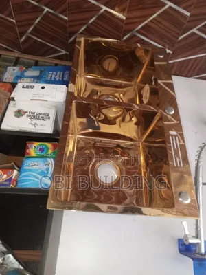 Harmony Handmade Mirror Gold Sink with Accessories