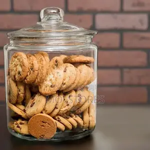2000ml & 4000ml Glass Cookie Jar With Lid