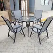 Quality Outdoor Patio Furniture Set with Glass-Top Table - 3