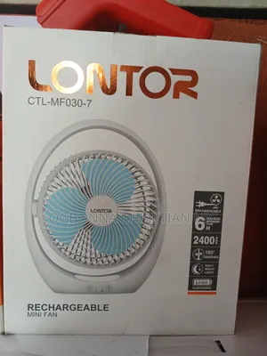 7-inch Lontor Rechargeable Table Fan