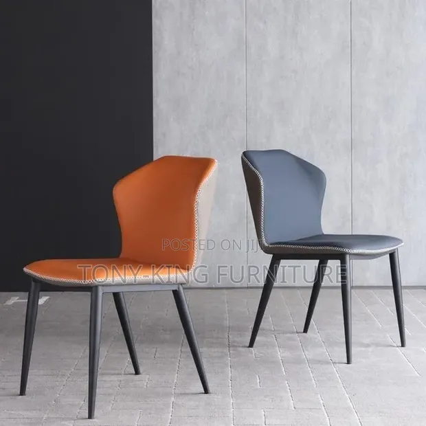 Modern Padded Leather Restaurant Dining Chair Set - 1