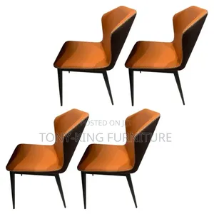 Modern Padded Leather Restaurant Dining Chair Set