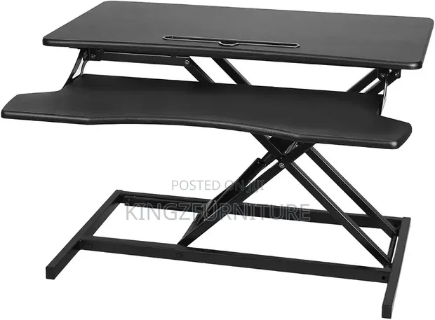 Desktop Computer Laptop Desk Riser Mai Girman da Keyboard Tray - 1