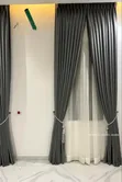 Home Interiors Multicolor Fabric Curtains (Set of 2) - 3