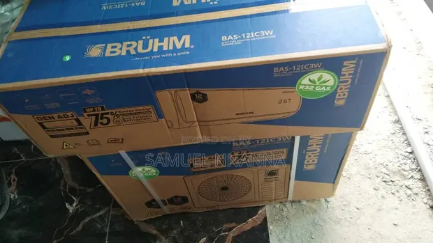 1HP Bruhm Split Unit Air Conditioner - Low Voltage Regulator, Pure Copper - 1