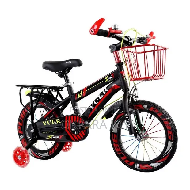 Brand New 16" Kids Bicycle with LED Wheels, Basket & Training Wheels - 1