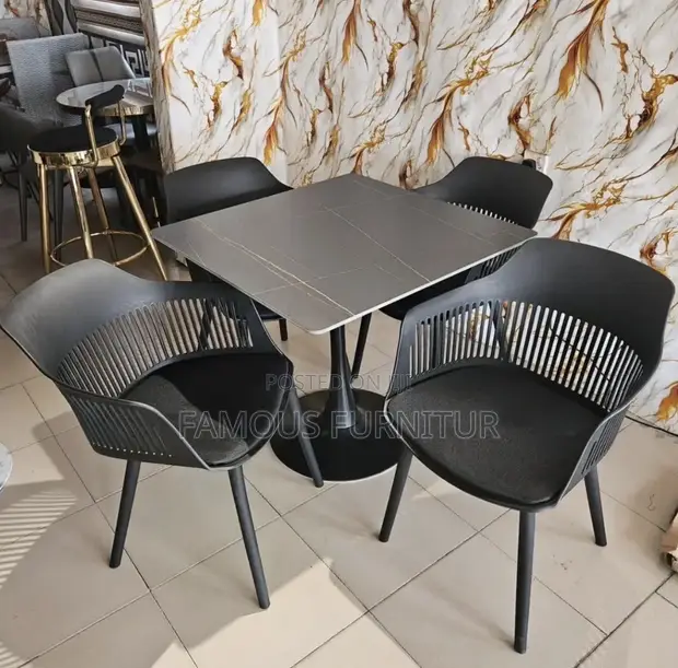 Modern 4-Seater Restaurant Dining Set - 1