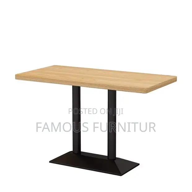 Rectangular Restaurant/Café Table - Hasken Katako, Bakin Karfe - 1