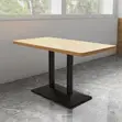 Rectangular Restaurant/Café Table - Hasken Katako, Bakin Karfe - 3