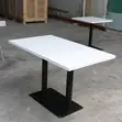 Quality Rectangular Restaurant Wooden Table with Metal Legs - 1