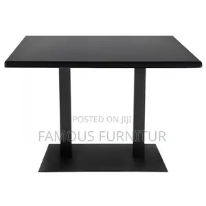 Quality Rectangular Restaurant Wooden Table with Metal Legs