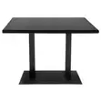 Quality Rectangular Restaurant Wooden Table with Metal Legs - 2