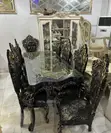 Royal Dining Set Mai Zama 8 - Katako Mai Zare Zinariya - 3