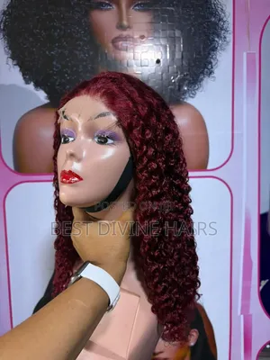 18" 5x5 Pixie Curls Human Hair Wig - Wine Colour