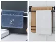 Wall-Mounted Double Towel Bar Rack with Side Hooks - 2