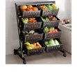 4-Tier Double-Column Rolling Storage Cart - 1