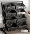 4-Tier Double-Column Rolling Storage Cart - 2