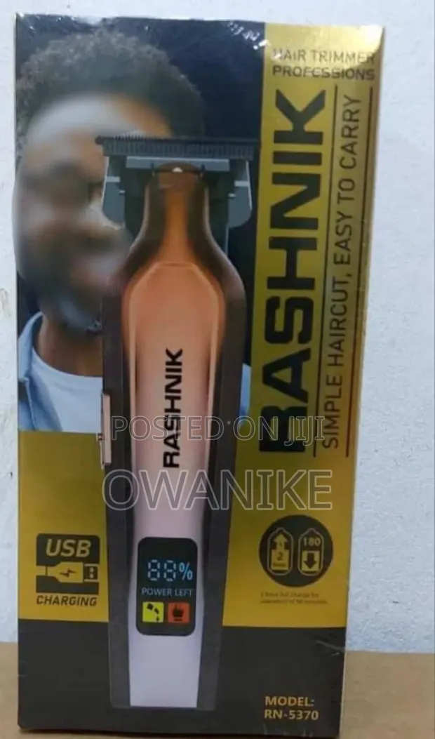 Rashnik Rechargeable Hair Trimmer RN-5370 USB Cordless Clipper - 1