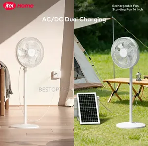 Itel Solar Rechargeable 16-Inch Standing Fan