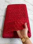 Quality Dry Lace Fabric - Red - 4