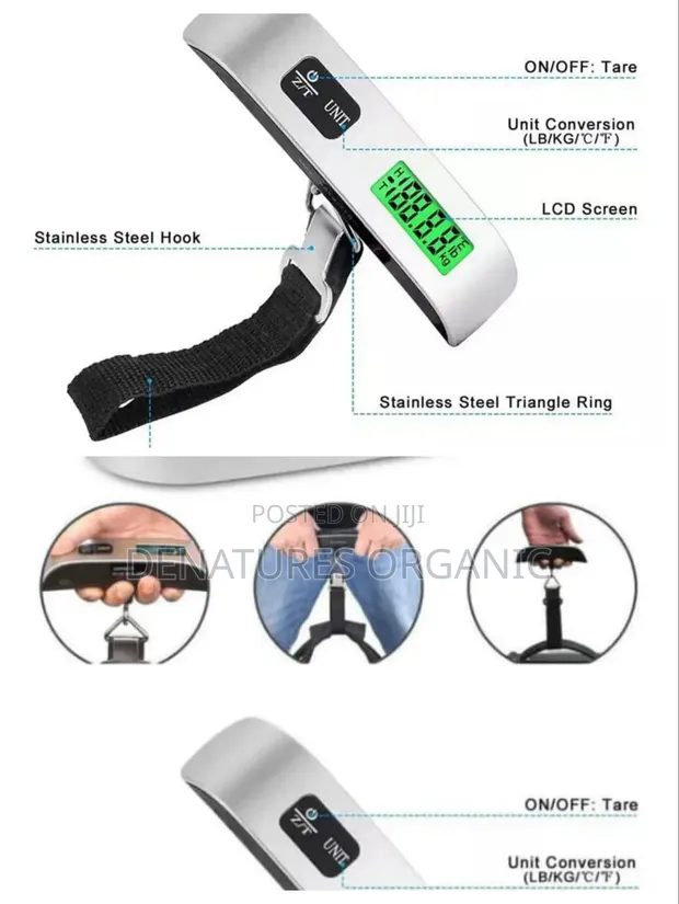 Portable Digital Luggage Scale with Backlit LCD - 1