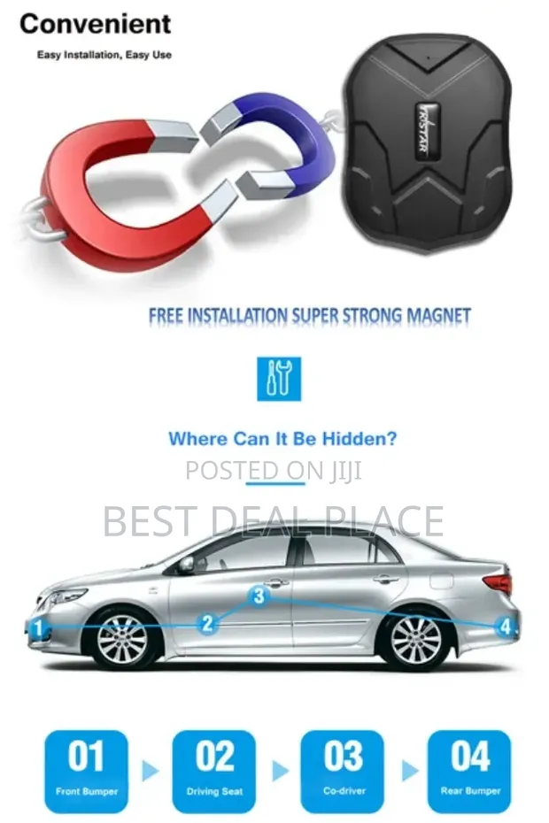 Wireless Magnetic GPS Tracker - 90-Day Battery - 1