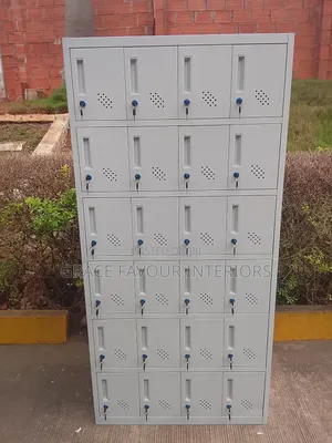 24-Compartment Metal Locker - Brand New