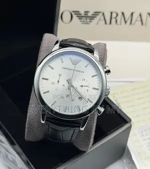 Emporio Armani Active Chronograph Leather Strap Watch