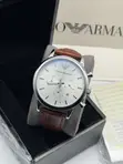 Emporio Armani Active Chronograph Leather Strap Watch - 2