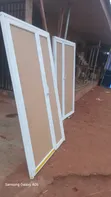 Aluminum Double Door with Plastic Glass - Brand New - 4