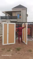 Aluminum Double Door with Plastic Glass - Brand New - 5